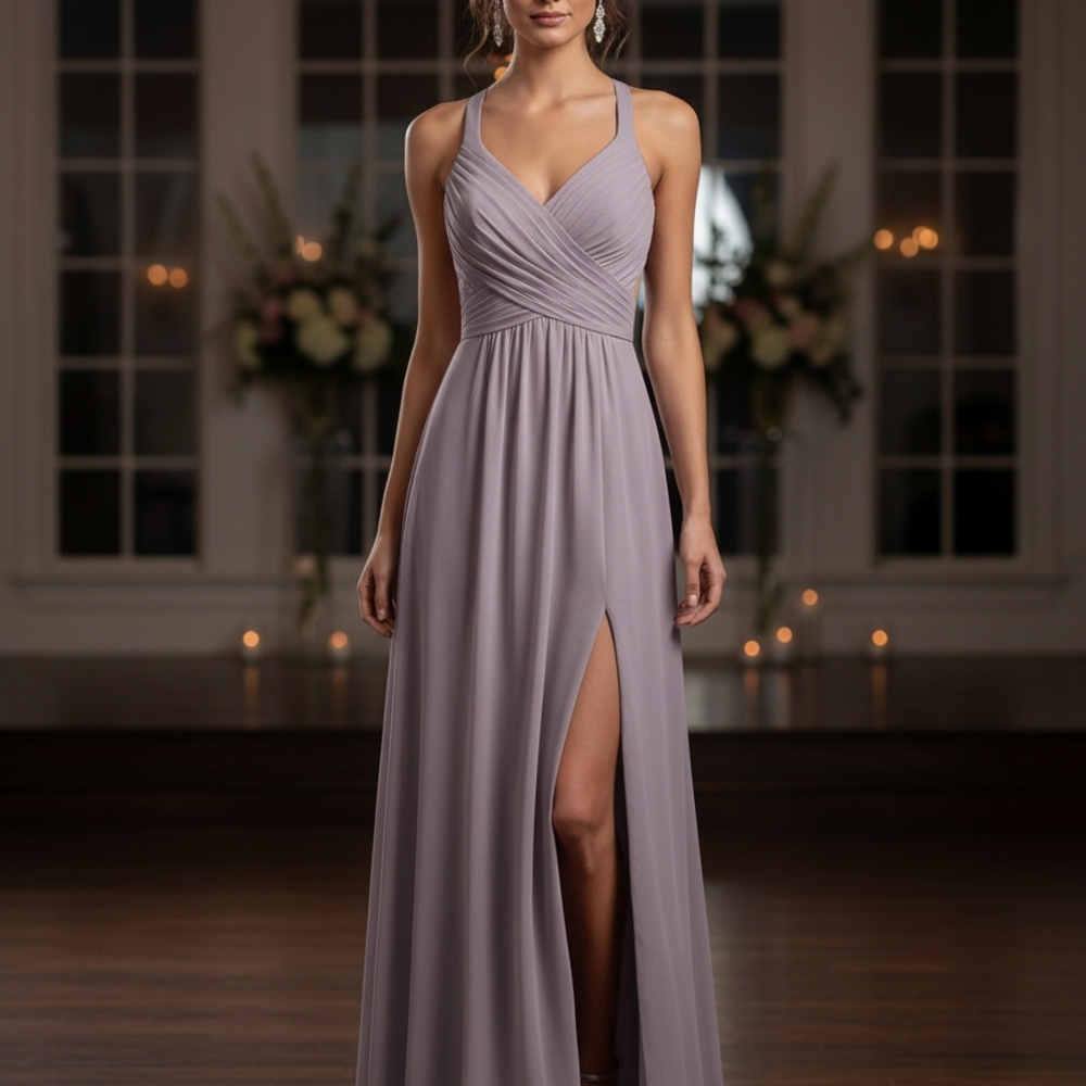 🖤 Elegant Mauve Maxi Dress